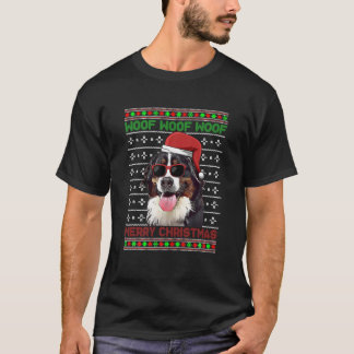T-shirt Chien de Montagne Bernese Drôle Fou Fou Joyeux Noë