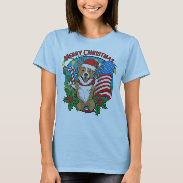 T-shirt chien de Noël (Devant)