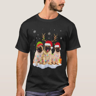 T-shirt Chien de Noël, Carlin de Noël Pyjama Hommes Femmes