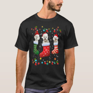 T-shirt Chien de Noël Chaussettes de Noël de Chien de Fris
