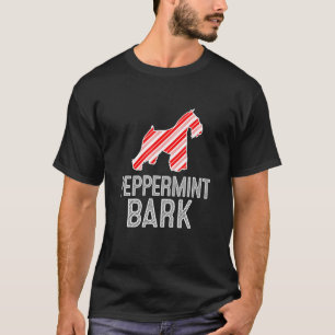 T-shirt Chien de Noël de la menthe poivrée de Schnauzer