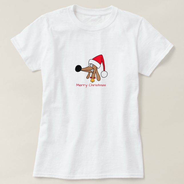 T-shirt Chien de Noël Festif (Design devant)