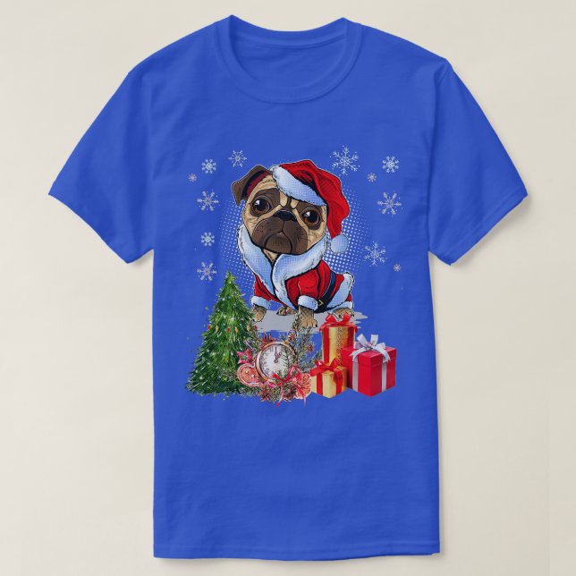T-shirt Chien de Noël Joyeux Chiens de Noël Anglais Christ (Design devant)