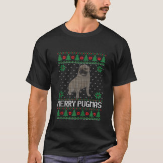 T-shirt Chien de Noël moche Joyeux Pugmas Xmas Chien de No