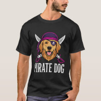 Chien de pirate drôle vecteur Golden Retriever