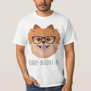T-shirt Chien de Pomeranian en verres nerd