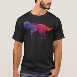 T-shirt Chien de race allemande Silhouette Pat géométrique