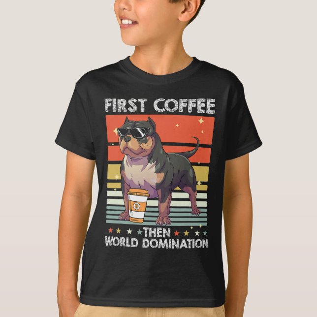 T-shirt Chien de race de café - animal de compagnie Americ (Devant)