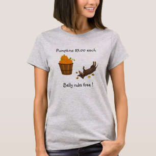 T-shirt Chien de saucisse de citrouille d'automne