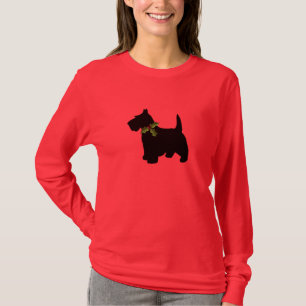 T-shirt Chien de Scottie d'amusement de Noël de Terrier