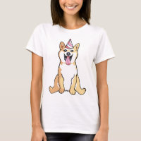 Chien de Shiba Inu dessinant la chemise de la