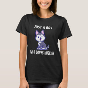 T-shirt Chien de Sibérie drôle Juste un garçon qui aime le