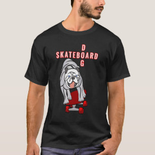 T-shirt Chien de skateboard  Carlin  Bouledogue  sport  co