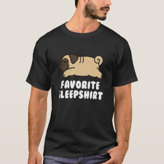 T-shirt Chien de sommeil préféré Pug