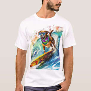 T-shirt Chien de surf - Été Amusant Beach Pup Illustration