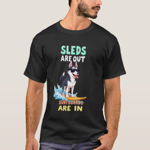T-shirt Chien de surf Husky sibérien drôle cool