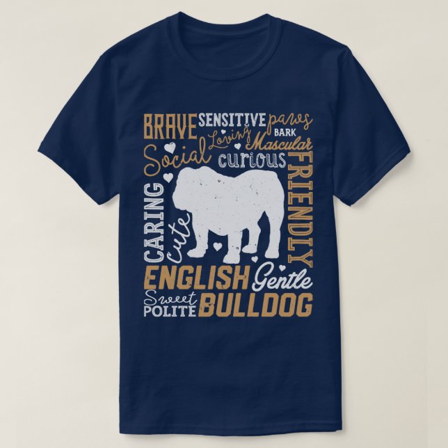 T-shirt Chien de taureau anglais pour hommes femmes garçon (Design devant)