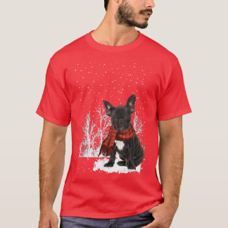 T-shirt Chien de taureau français Chien d'hiver Chien d'ar