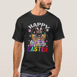 T-shirt Chien de taureau français Joyeux oeufs de lapin de