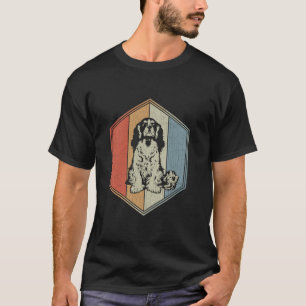 T-shirt Chien de Terre-Neuve avec design désordonné Retro 