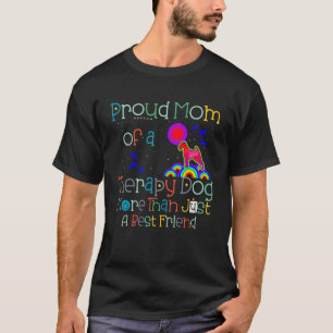 T-shirt Chien de Thérapie Maman Fière Animal Familial Béné