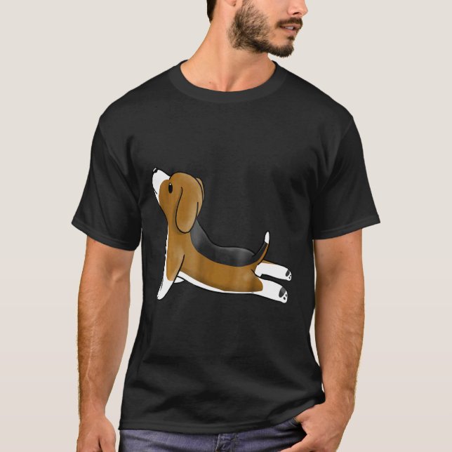 T-shirt Chien de yoga Beagle (Devant)