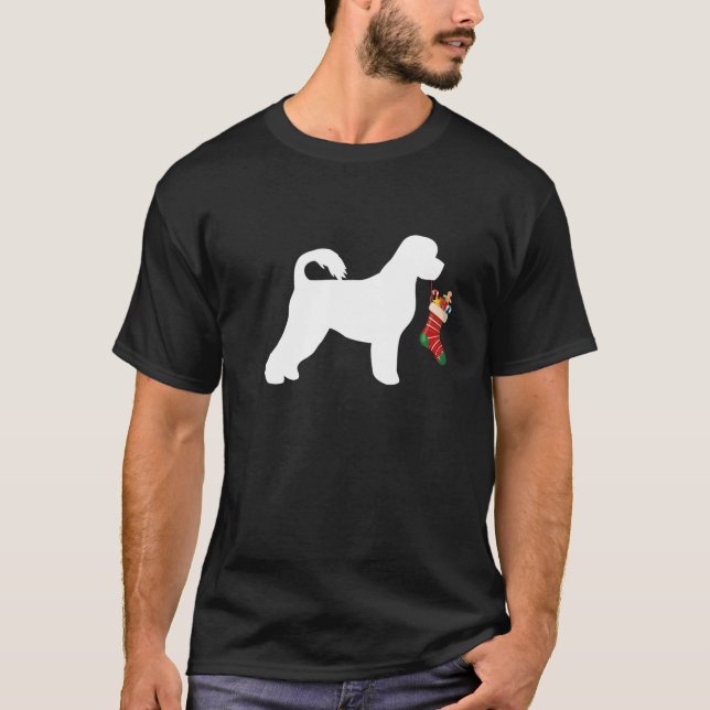 T-shirt Chien d'eau portugais Noël Stocker Stuffer Do (Devant)