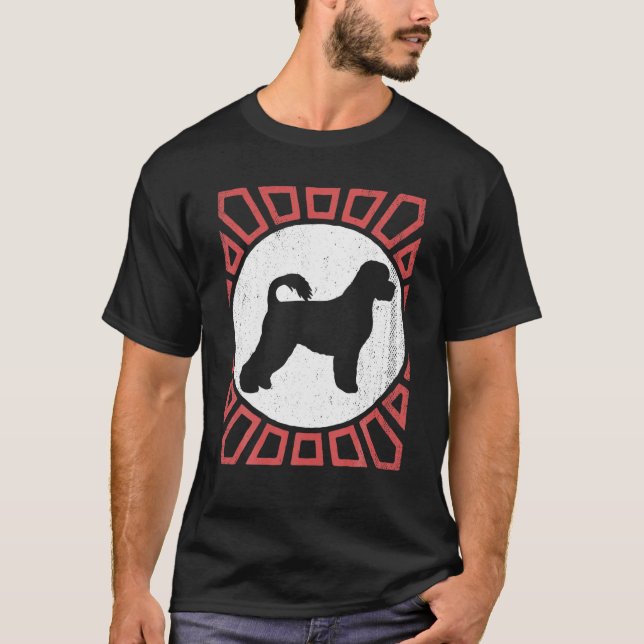 T-shirt Chien d'eau portugais Retro Vintage (Devant)