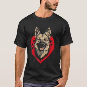 T-shirt Chien d'élan norvégien de la Saint-Valentin