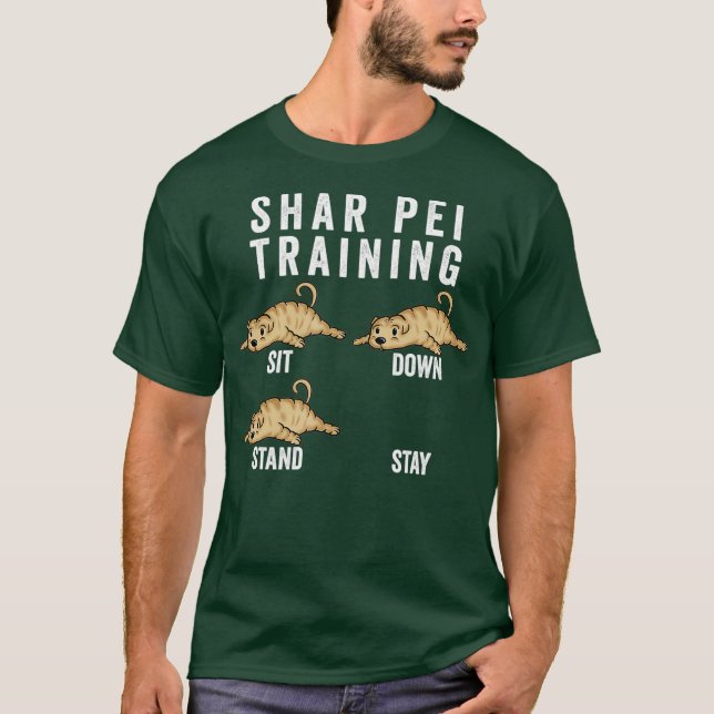 T-shirt Chien d'entraînement Shar Pei (Devant)