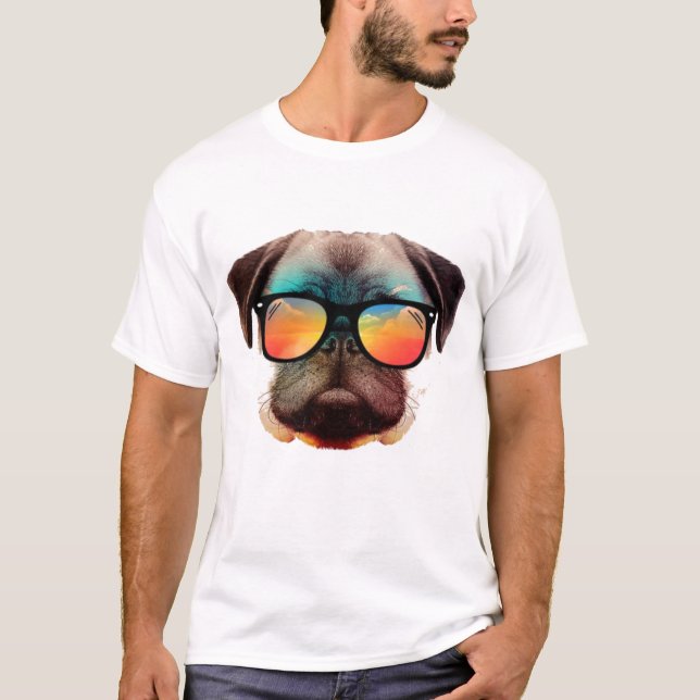 T-shirt Chien d'été cool (Devant)