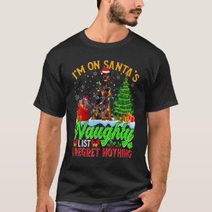 T-shirt Chien Doberman de Noël sur la liste des vilains du