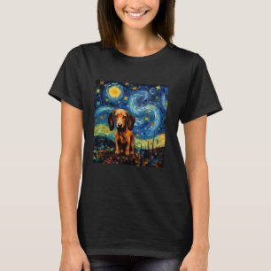 T-shirt Chien Doxie Nuit Étoilée Surréaliste