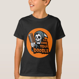 T-shirt Chien drôle d'Halloween Toiletteur venu pour chien