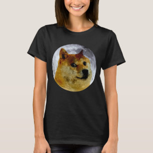 T-shirt Chien Drôle Dogecoin Lune Doge Hodl Jusqu'à la Lun