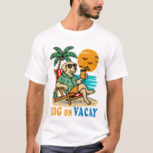 T-shirt Chien Drôle en Vacances Été Mignon