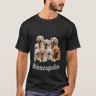 T-shirt Chien Drôle Golden Retriever Contrefaçon Minneapol