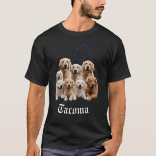 T-shirt Chien Drôle Golden Retriever Contrefaçon Tacoma Wa