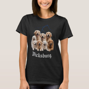 T-shirt Chien drôle Retriever doré Contrefaçon Vicksburg M
