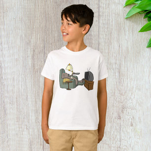 T-shirt Chien drôle se relaxant dans un fauteuil inclinabl