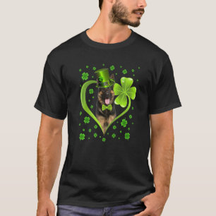 T-shirt Chien drôle Shamrock Berger Allemand St Patric