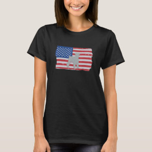T-shirt Chien du drapeau américain rétro de Cairn Terrier