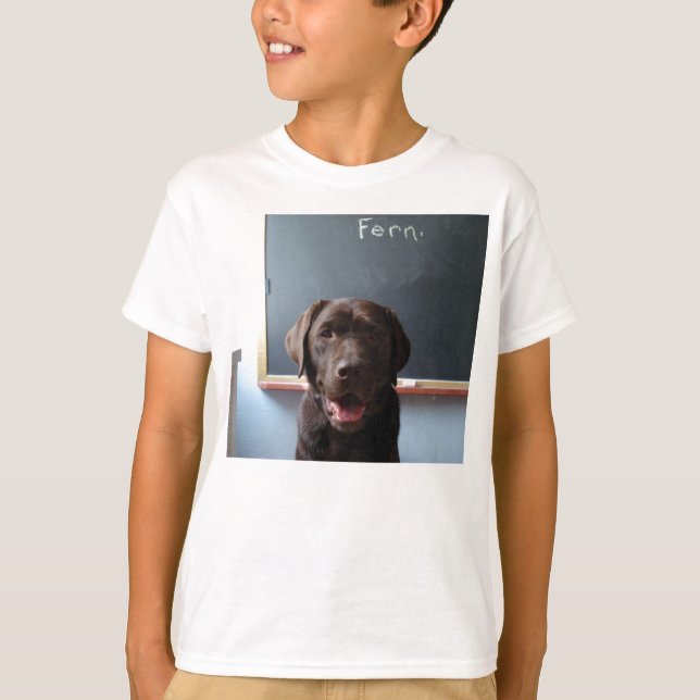 T-shirt Chien du laboratoire de chocolat (Devant)