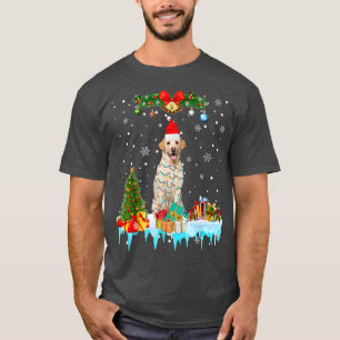 T-shirt Chien du Labrador Santa Hat Reindee Lumières de No