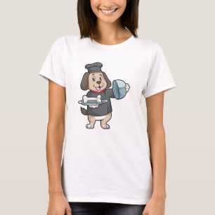 T-shirt Chien en chef avec Plateau et os