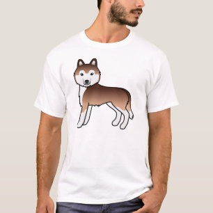 T-shirt Chien en en chiche Sibérie Husky Cute