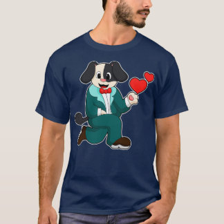 T-shirt Chien en Groom avec costume ampli Cravate 2