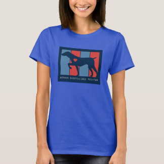 T-shirt Chien en Logo à rayures