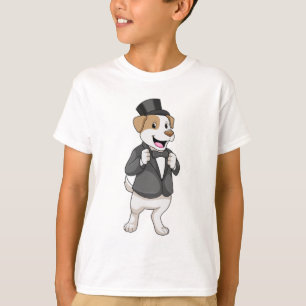 T-shirt Chien en marié avec ruban