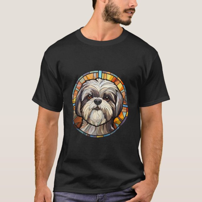 T-shirt Chien en Verre Doux Shih Tsu (Devant)